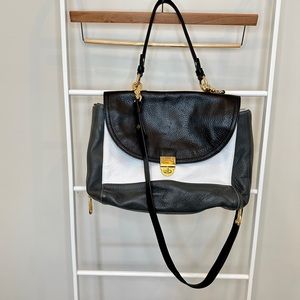 Badgley Mischka Leather tri-color Top Handle Crossbody Bag